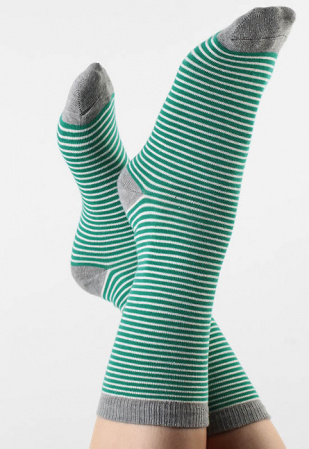 Socks - green/natural/grey striped Socks - green/natural/grey striped
