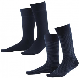 Mens socks, 2pack - dark navy indigo melange