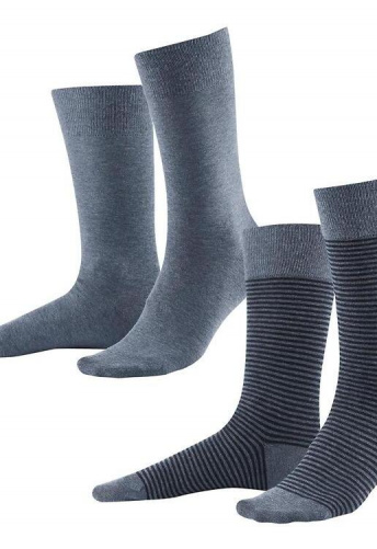 Herrenstrümpfe, 2er Pack - blaugrau meliert Herrenstrümpfe, 2er Pack - blaugrau meliert