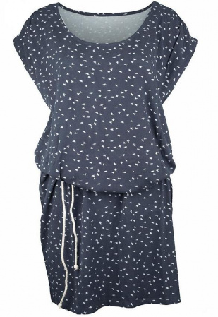 Cameleon Dress "Flying Birdies" (hemp) - dark blue Cameleon Dress "Flying Birdies" (hemp) - dark blue