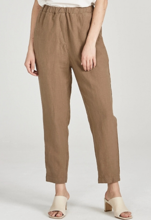 Givn Leinen-Hose "Elisa" - muddy brown Givn Leinen-Hose "Elisa" - muddy brown