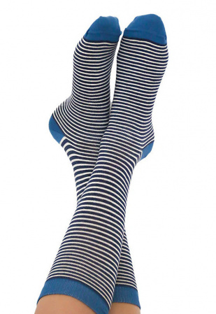 Socken - blau/natur/denim gestreift Socken - blau/natur/denim gestreift