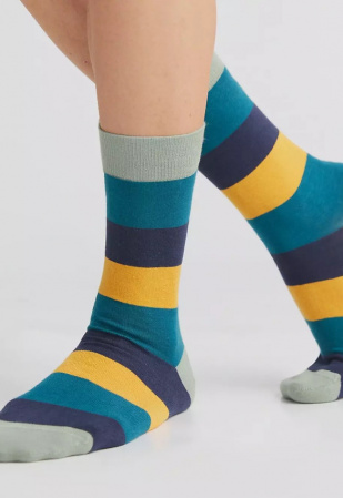 Strümpfe - grün/petrol/indigo gestreift Strümpfe - grün/petrol/indigo gestreift
