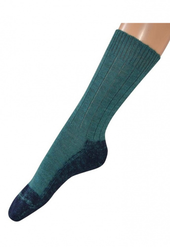 Hirsch Natur Trekking Socke - türkis/marine Hirsch Natur Trekking Socke - türkis/marine