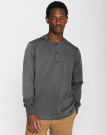 Bo long sleeve henley - dark grey melange Bo long sleeve henley - dark grey melange