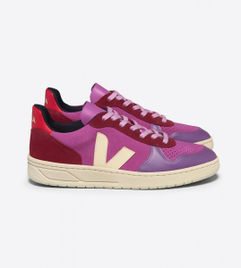 Veja "V-10 Suede Multico" - ultraviolet calcaire