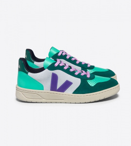 Veja "V-10 Suede Multico" - swan purple pierre