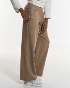 Woolen Herringbone Marlene Trousers - sand