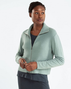 Cotwool Rib Jacket (wool) - silver lake