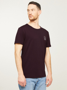 T-Shirt "Bay Smiley" - dark plum