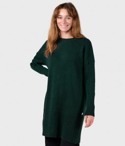 Wollstrick-Kleid "Thea" - moss green