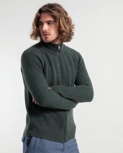 Kaschmir-Cardigan "Ippolito" - green foresta