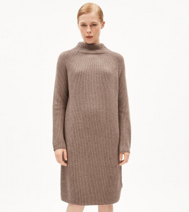 Knit Dress "Millaana" (wool) - cinnamon dust melange