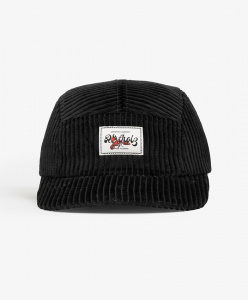 Rotholz "Cord 5-Panel Cap" - soft black