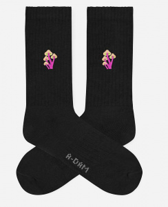 Crew Socks "Black Mushrooms"