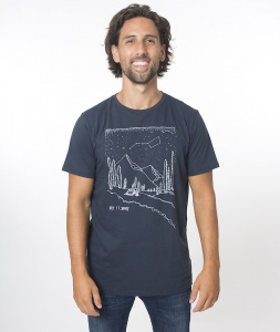 Zerum Herren T-Shirt "Berge" - navy