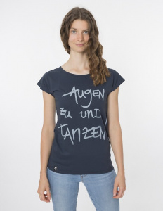 Zerum T-Shirt "Augen zu und Tanzen" - navy