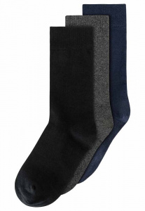 Socken 3er Pack Basic - schwarz/anthrazit/navy