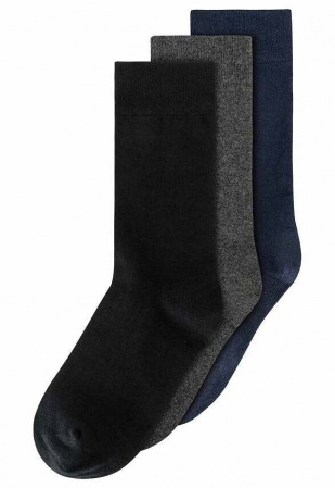 Socken 3er Pack Basic - schwarz/anthrazit/navy Socken 3er Pack Basic - schwarz/anthrazit/navy