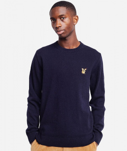 Wollstrick-Pullover "Esquilo" - navy