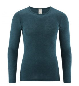 Longsleeve, wool/silk - teal