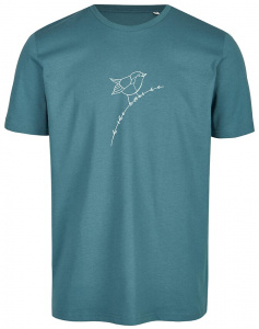 T-Shirt "Rotkehlchen" - greyish green