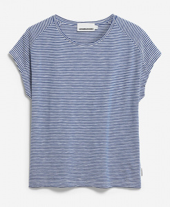 Shirt "Oneliaa Lovely Stripes" - oatmilk/lapis blue