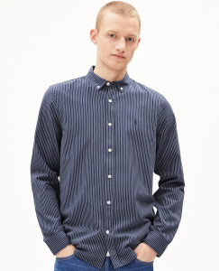 Shirt "Quaasa Stripes" - night sky/white