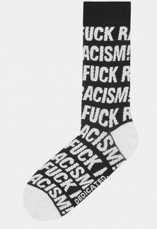 Socks "Sigtuna Fuck Racism Pattern" - black Socks "Sigtuna Fuck Racism Pattern" - black