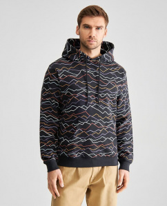 Hoodie "Falun Line Mountains AOP" - schwarz Hoodie "Falun Line Mountains AOP" - schwarz