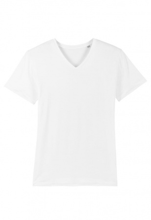 V-Neck T-Shirt "Stanley Presenter" - white V-Neck T-Shirt "Stanley Presenter" - white