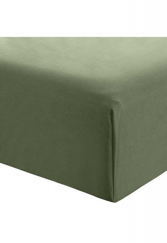 Percale Fitted Sheet "Kasol" 140x200cm - herbal green Percale Fitted Sheet "Kasol" 140x200cm - herbal green
