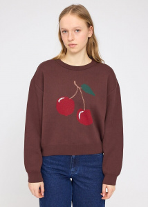 Icon Jacquard Knit Jumper - deep mahogany Icon Jacquard Knit Jumper - deep mahogany