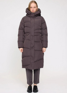 Waves Quilt Puffer Coat - eggplant Waves Quilt Puffer Coat - eggplant