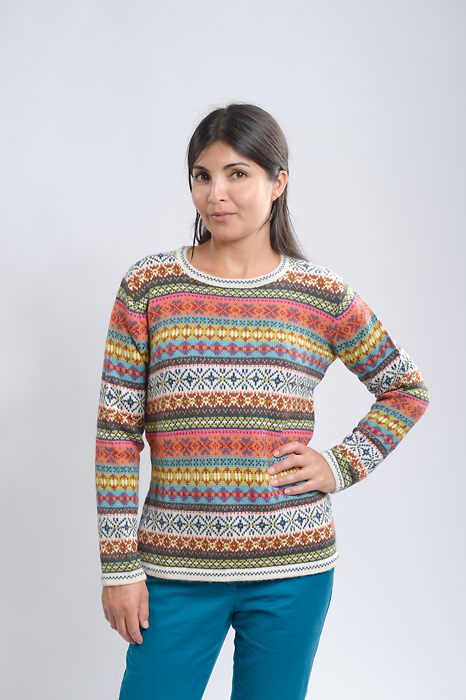 Kero Design Pullover Calca White alpaca fairtragen